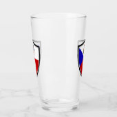 チェコ国旗のコートを着た武器 タンブラーグラス (左)