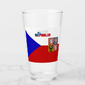 チェコ国旗のコート・オブ・アームズ タンブラーグラス (正面)