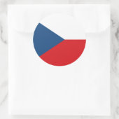チェコ国旗のシール ラウンドシール (バッグ)
