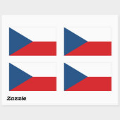 チェコ国旗のシール 長方形シール (シート)