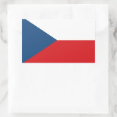 チェコ国旗のシール 長方形シール (バッグ)