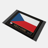 チェコ国旗のハウスマット/スポーツウェルカム ドアマット (アングル)