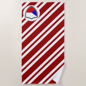 チェコ国旗のビーチタオル ビーチタオル (正面)