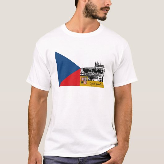 チェコ国旗のファッション Tシャツ (正面)