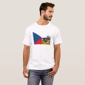 チェコ国旗のファッション Tシャツ (正面フル)