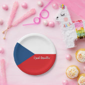 チェコ国旗のプレート、パーティー、スポーツ、チェコ ペーパープレート (パーティー)