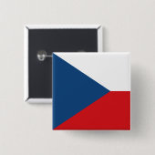 チェコ国旗のボタン 缶バッジ (正面&裏面)