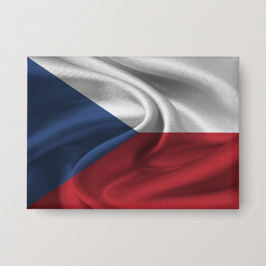 チェコ国旗のボタン 缶バッジ (正面)