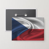 チェコ国旗のボタン 缶バッジ (正面/裏面)