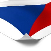 チェコ国旗のポスタープリント ポスター (角)