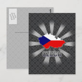 チェコ国旗のマップ2.0 ポストカード (正面/裏面)