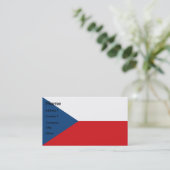 チェコ国旗の名刺 名刺 (スタンド正面)