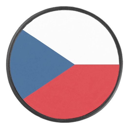 チェコ国旗の愛国的なホッケーパック アイスホッケーパック (正面)