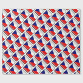 チェコ国旗の折り返し紙 ラッピングペーパー (フラット)