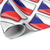 チェコ国旗の折り返し紙 ラッピングペーパー (ロールコーナー)