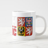 チェコ国旗の文字とエンブレム ジャンボコーヒーマグカップ (右)