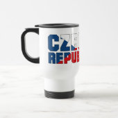 チェコ国旗の文字とエンブレム トラベルマグ (左)