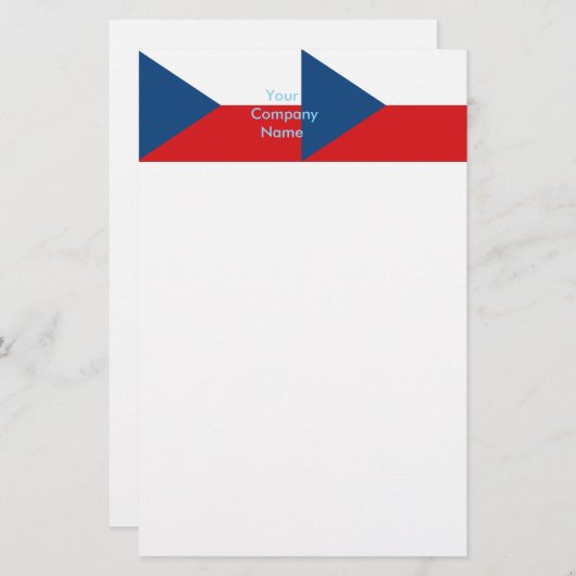 チェコ国旗の文房具 便箋 (正面/裏面)