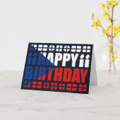 チェコ国旗の誕生日カード カード (黄色い花)