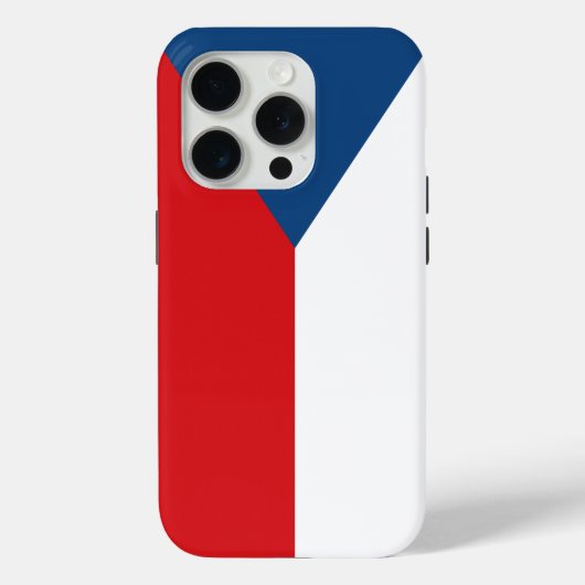 チェコ国旗のApple iPhone 15 Pro Case-Mate iPhoneケース (裏面)