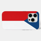 チェコ国旗のApple iPhone 15 Pro Case-Mate iPhoneケース (裏面 (横))