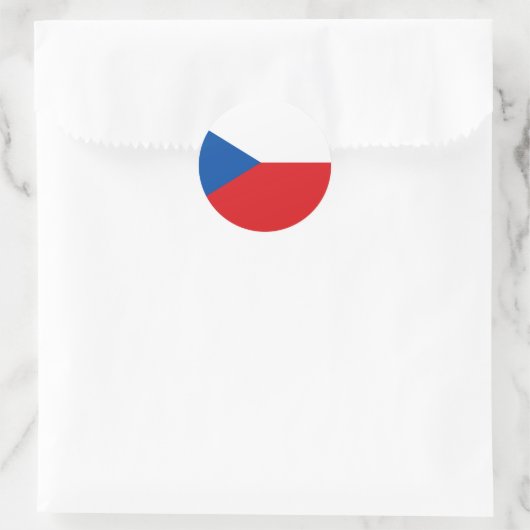 チェコ国旗のTシャツとギフト ラウンドシール (バッグ)