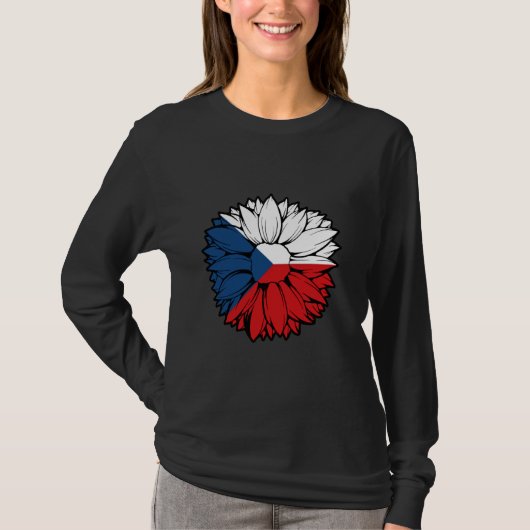 チェコ国旗ひまわりチェスカプライドCz Tシャツ (正面)