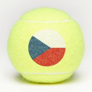 チェコ国旗を持つペンテニスボール テニスボール