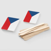 チェコ国旗を掲げたハンドファンのセット ハンドファン (組立なし)