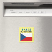 チェコ国旗を掲げたバビの台所 マグネット (インサイチュ (食洗機))