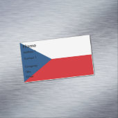 チェコ国旗を掲げた名刺マグネット マグネット名刺 (インサイチュ)