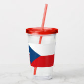 チェコ国旗を掲げた愛国的なアクリル製タンブラー アクリルタンブラー (裏面)