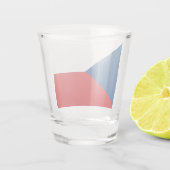 チェコ国旗を掲げた愛国的なショットグラス ショットグラス (裏面)