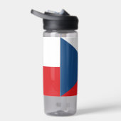 チェコ国旗を掲げた水瓶 ウォーターボトル (右面)