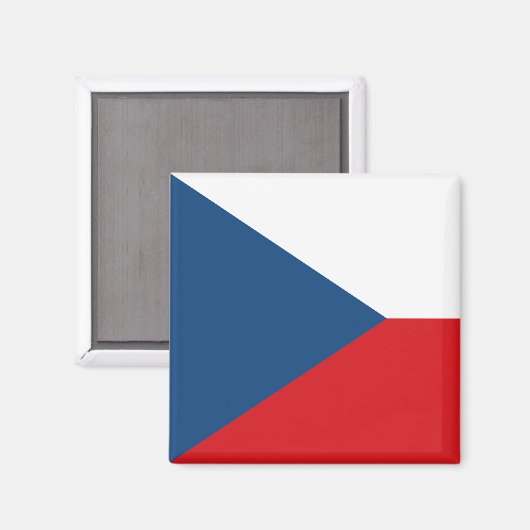 チェコ国旗を掲げた磁石 マグネット (正面/裏面)