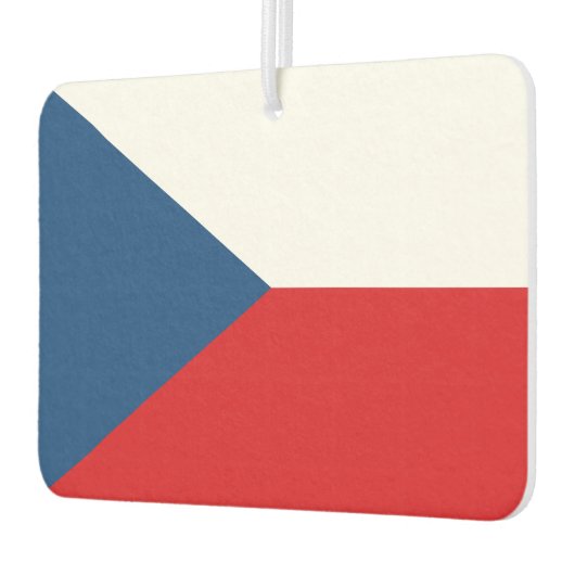 チェコ国旗を掲げた車用の新入生 カーエアーフレッシュナー (左)