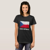 チェコ国旗チェコ1 Tシャツ (正面フル)