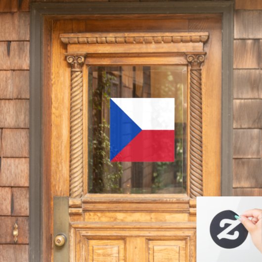 チェコ国旗 ウィンドウサイン (ホームデコレーション)