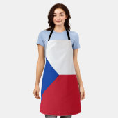 チェコ国旗 エプロン (着用した状態)