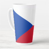 チェコ国旗 カフェラテマグ (左アングル)