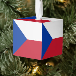 チェコ国旗 キューブオーナメント