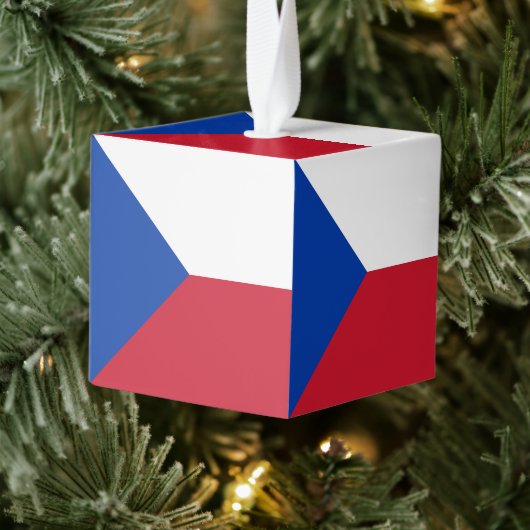 チェコ国旗 キューブオーナメント (ツリー)