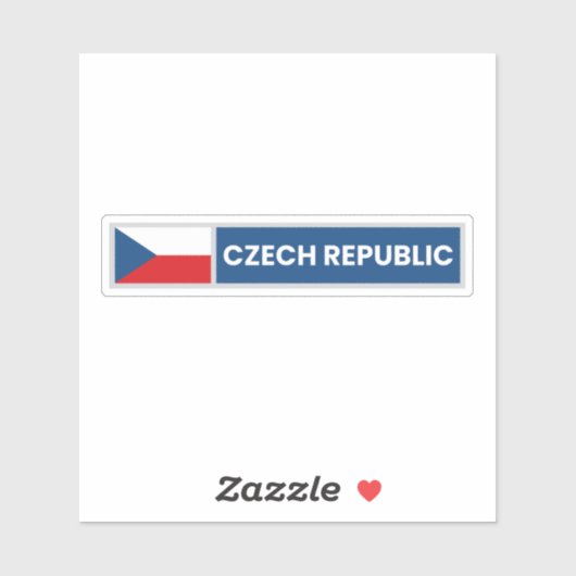 チェコ国旗 シール (シート)