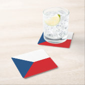 チェコ国旗 スクエアペーパーコースター (インサイチュ)