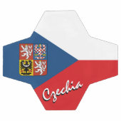 チェコ国旗/スポーツ サッカーボール (フラット)