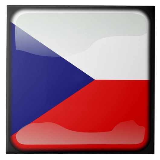 チェコ国旗 タイル (正面)