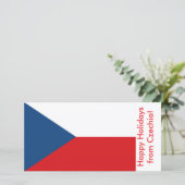 チェコ国旗、ハッピーホリデーズカードCzechia シーズンカード (スタンド正面)