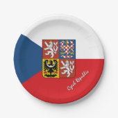 チェコ国旗 – パーティー、誕生日/スポーツ ペーパープレート (正面)