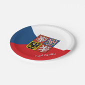 チェコ国旗 – パーティー、誕生日/スポーツ ペーパープレート (アングル)