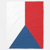 チェコ国旗 フリースブランケット (正面)